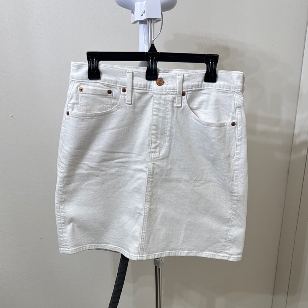 J. Crew White Mini Pencil Skirt Casual